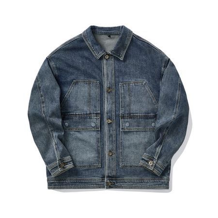 Men's Fashion Lapel Washed Denim Jacket